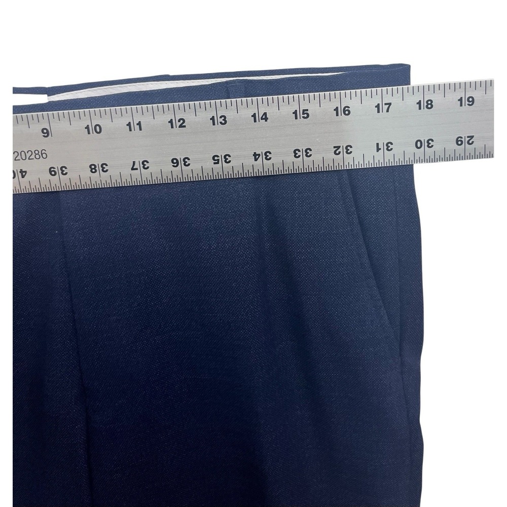 Jos A Bank 1905 Navy Blue 35x32 Dress Pants Trousers Slim Tapered Flat Front - Picture 2 of 9